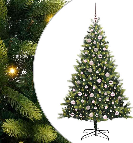 Sztuczna Choinka Składana na Święta 300 LED Zielony 180 cm