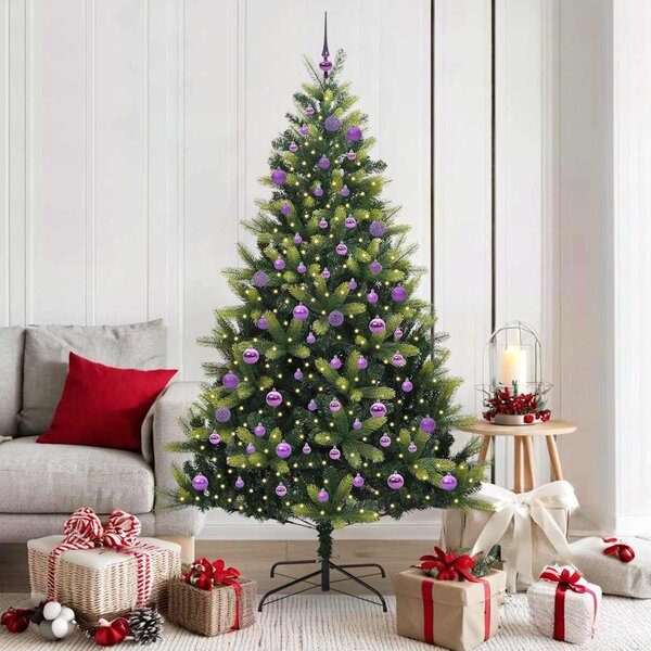 Sztuczna Choinka Składana na Święta 300 LED Zielony 180 cm