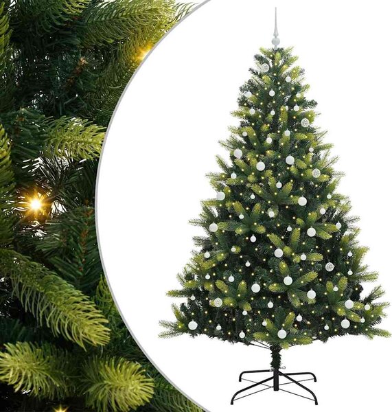 Sztuczna Choinka Składana na Święta 300 LED Zielony 240 cm