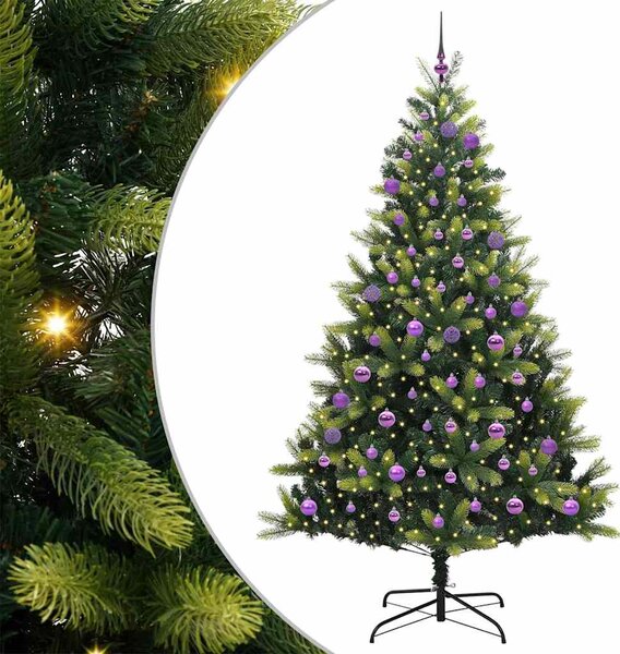 Sztuczna Choinka Składana na Święta 300 LED Zielony 180 cm