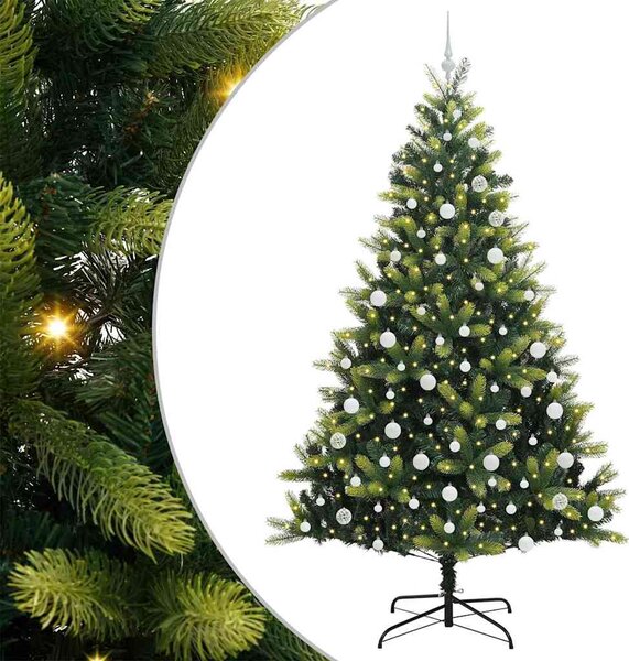 Sztuczna Choinka Składana na Święta 300 LED Zielony 210 cm