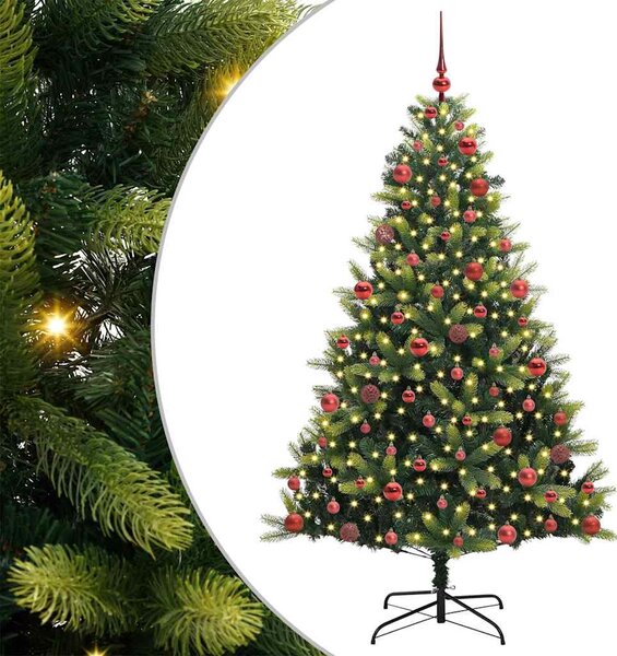 Sztuczna Choinka Składana na Święta 300 LED Zielony 180 cm
