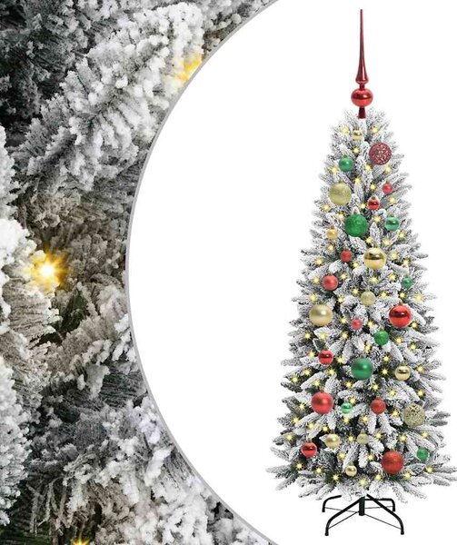 Sztuczna choinka Biały 120 cm PVC, Plastik, Stal i PE