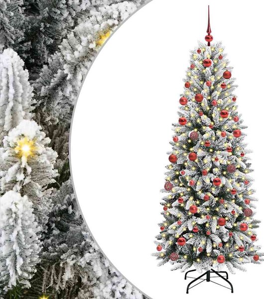 Sztuczna choinka Biały 180 cm PVC, plastik, stal i PE
