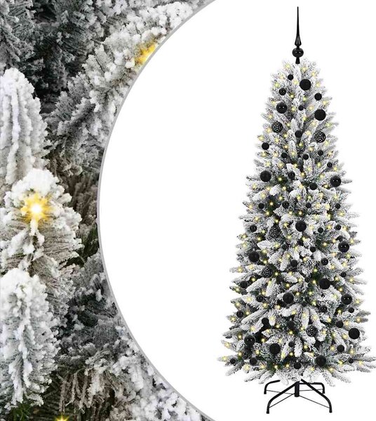 Sztuczna choinka Biały 180 cm PVC, Plastik, Stal i PE