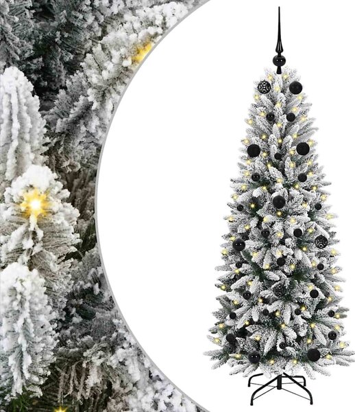Sztuczna choinka Biały 150 cm PVC, Plastik, Stal i PE