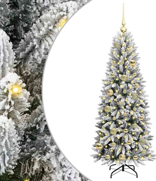 Sztuczna choinka Biały 120 cm PVC, Plastik, Stal i PE