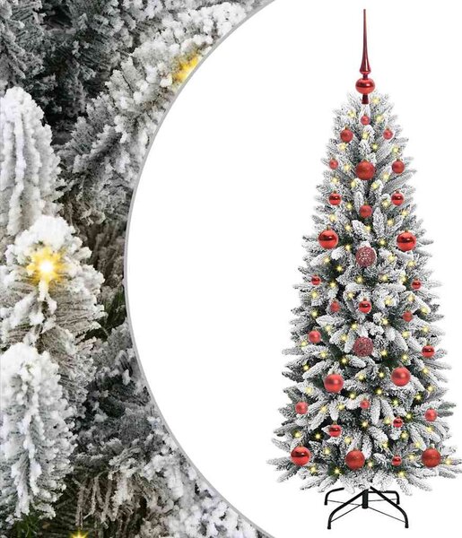 Sztuczna choinka Biały 120 cm PVC, Plastik, Stal i PE