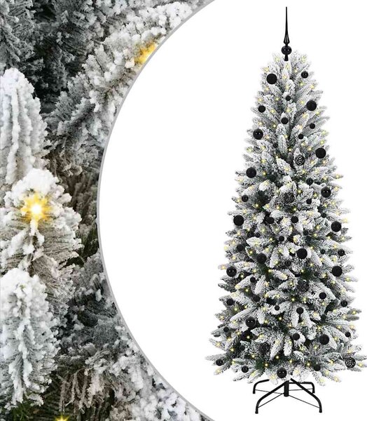 Sztuczna choinka Biały 210 cm PVC, Plastik, Stal i PE