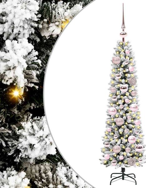 Sztuczna choinka z podstawą Biały 120 cm PVC, Metal i Plastik