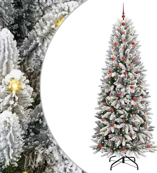 Sztuczna choinka Biały 240 cm PVC, Plastik, Stal i PE