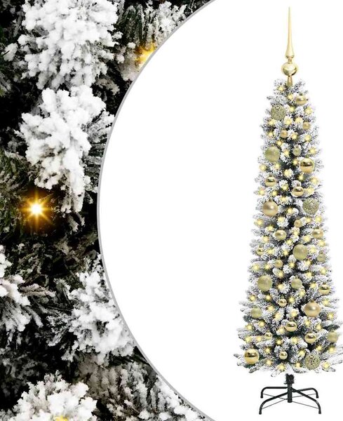 Sztuczna choinka z podstawą Biały 120 cm PVC, Metal i Plastik