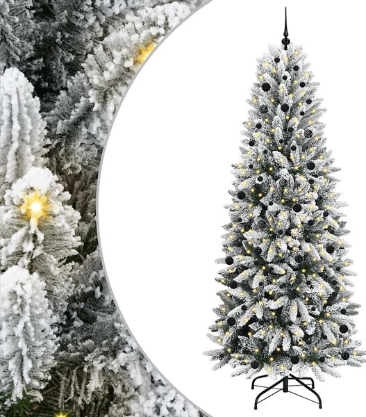 Sztuczna choinka Biały 240 cm PVC, Plastik, Stal i PE