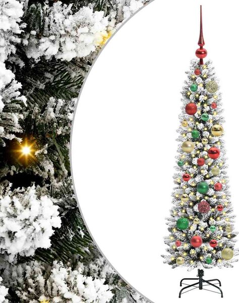 Sztuczna choinka z podstawą Biały 120 cm PVC, Metal i Plastik