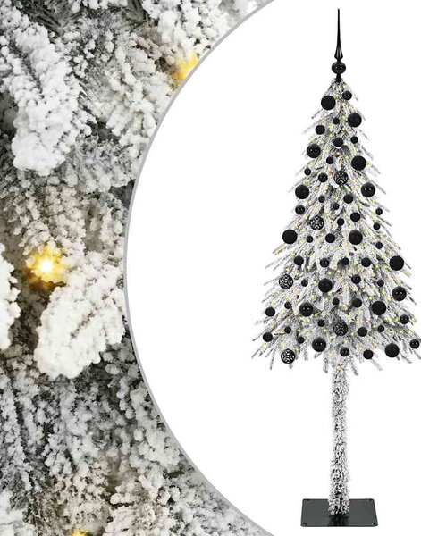 Choinka z 300 diodami LED z podstawą Biały 210 cm PE i stal