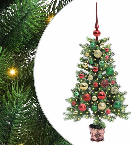 Choinka z 150 diodami LED z podstawą Zielony 90 cm PE