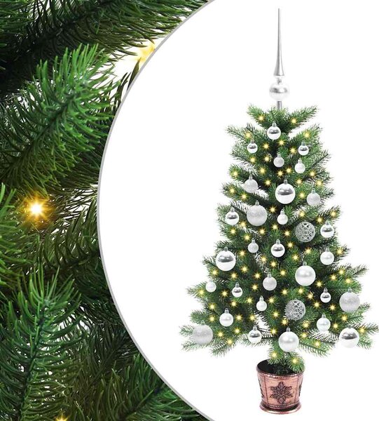 Choinka z 150 diodami LED z podstawą Zielony 90 cm PE