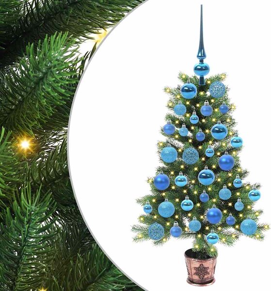 Choinka z 150 diodami LED z podstawą Zielony 90 cm PE