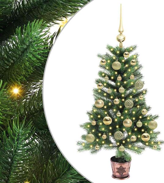 Choinka z 150 diodami LED z podstawą Zielony 90 cm PE