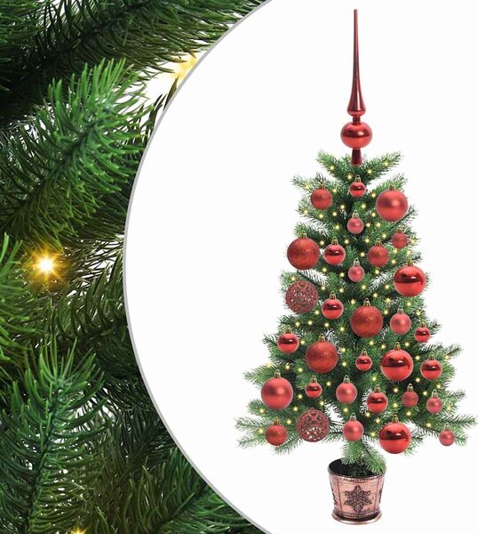Choinka z 150 diodami LED z podstawą Zielony 90 cm PE