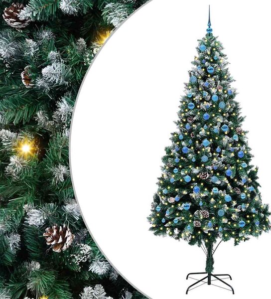 Sztuczna choinka z podstawą Zielony 240 cm PVC i Stal i Plastik