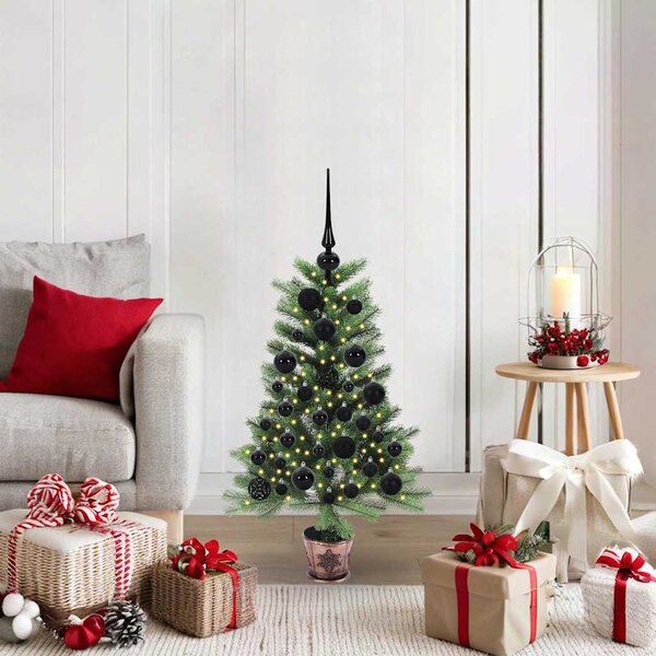 Choinka z 150 diodami LED z podstawą Zielony 90 cm PE