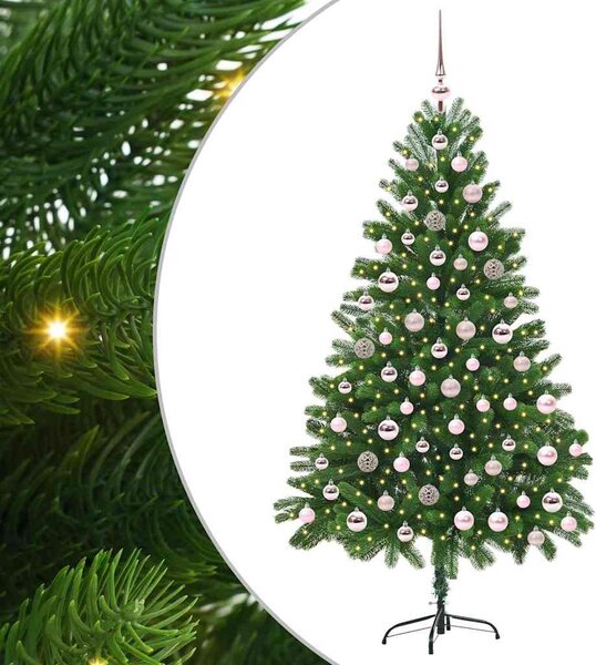 Choinka z 300 diodami LED z podstawą Zielony 180 cm PE