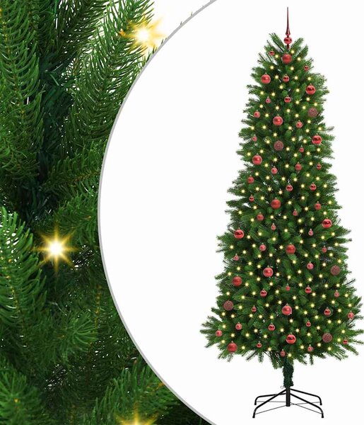 Choinka z 300 diodami LED z podstawą Zielony 240 cm PE