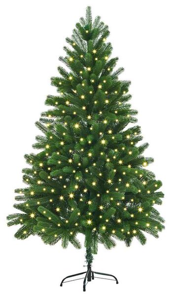 Choinka z 300 diodami LED z podstawą Zielony 180 cm PE