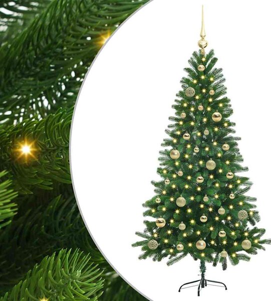 Choinka z 150 diodami LED z podstawą Zielony 150 cm PE