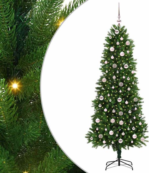 Choinka z 300 diodami LED z podstawą Zielony 240 cm PE
