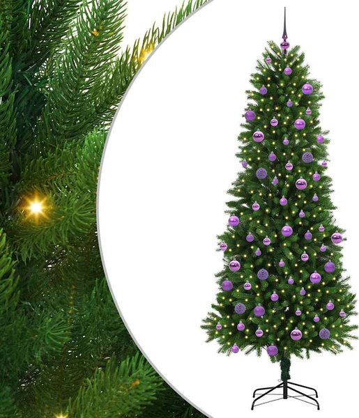Choinka z 300 diodami LED z podstawą Zielony 240 cm PE