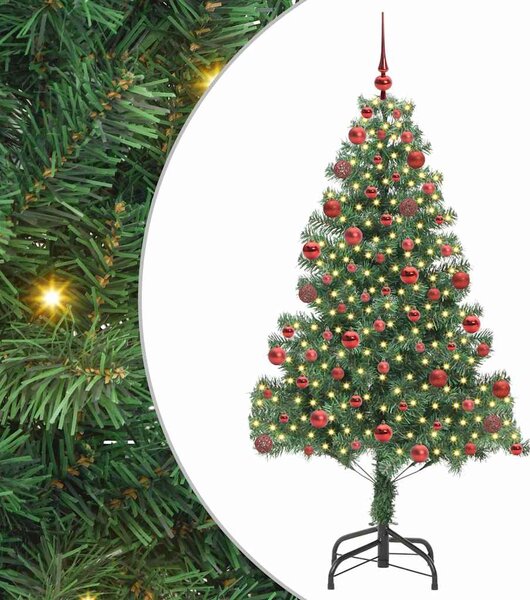 Choinka z 300 diodami LED z podstawą Zielony 180 cm PVC