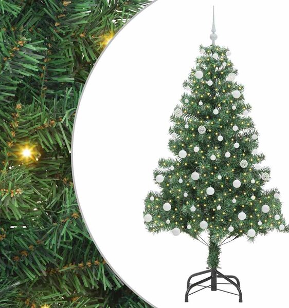 Choinka z 300 diodami LED z podstawą Zielony 180 cm PVC
