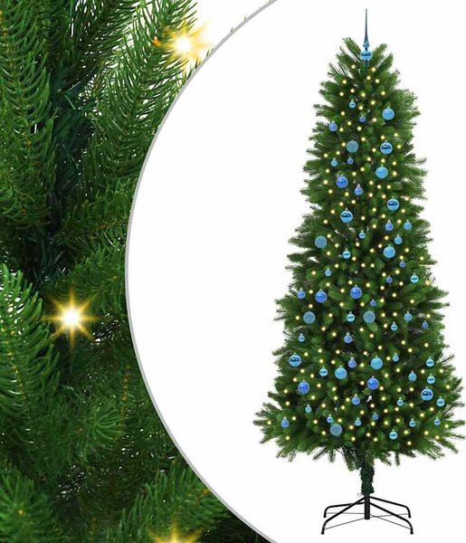 Choinka z 300 diodami LED z podstawą Zielony 240 cm PE