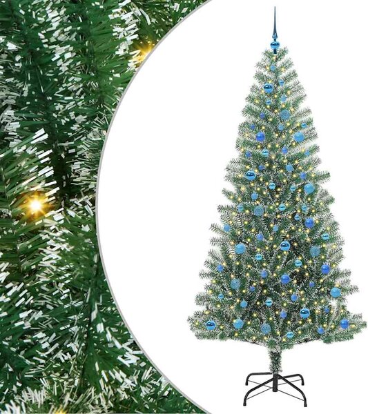 Sztuczna choinka z śnieżnym pokryciem z lampkami LED 240 cm