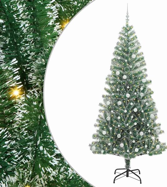 Sztuczna choinka z śnieżnym pokryciem z lampkami LED 240 cm