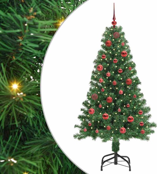 Sztuczna choinka z podstawą Zielony 150 cm PVC i Stal i Plastik