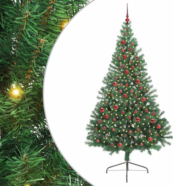 Sztuczna choinka z oświetleniem na Boże Narodzenie 210 cm PVC