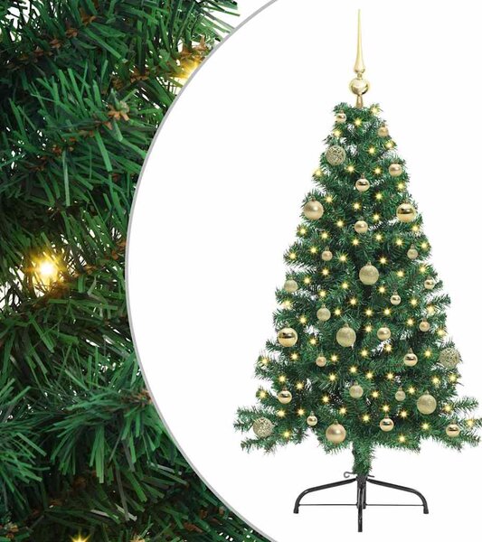 Sztuczna choinka z oświetleniem na Boże Narodzenie 150 cm PVC