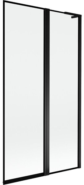 Mexen Mist L parawan nawannowy 2-skrzydłowy prawy 100 x 150 cm, czarna ramka, czarny - 8A9L-100-011-70-70-P