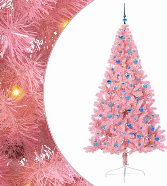 Sztuczna choinka z oświetleniem na Boże Narodzenie 240 cm PVC