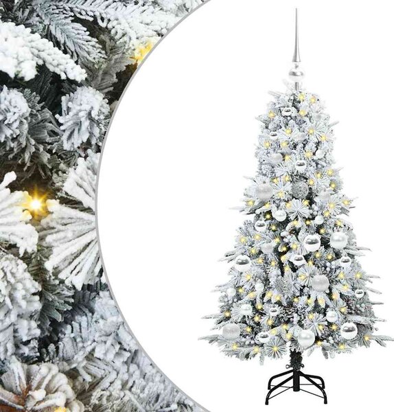 Sztuczna choinka z zawiasami z podstawą Biały 120 cm PE i PVC