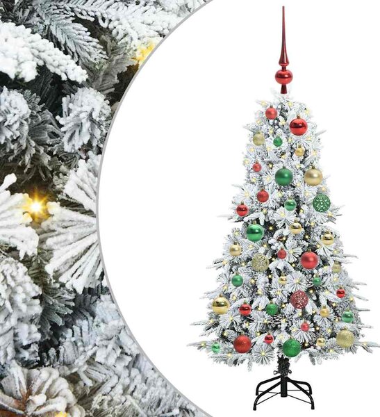 Sztuczna choinka z zawiasami z podstawą Biały 120 cm PE i PVC