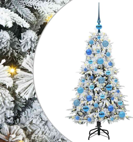 Sztuczna choinka z zawiasami z podstawą Biały 120 cm PE i PVC