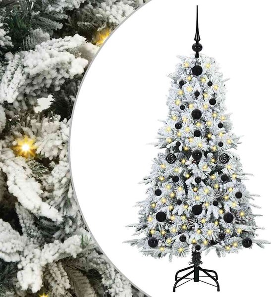 Sztuczna choinka z zawiasami z podstawą Biały 120 cm PE i PVC