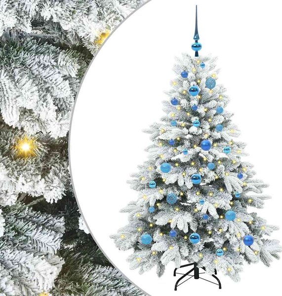Sztuczna choinka z 150 diodami LED Biały 150 cm PE i PVC
