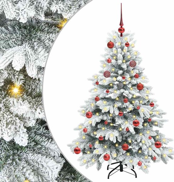 Sztuczna choinka z 150 diodami LED Biały 150 cm PE i PVC