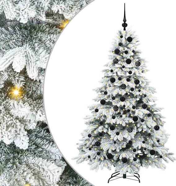 Sztuczna choinka z 300 diodami LED Biały 180 cm PE i PVC