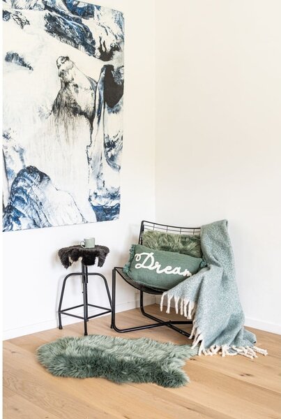 Zielona sztuczna skóra Tiseco Home Studio Sheepskin, 60x90 cm
